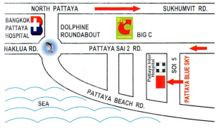 Pattaya Blue Sky Hotel Map